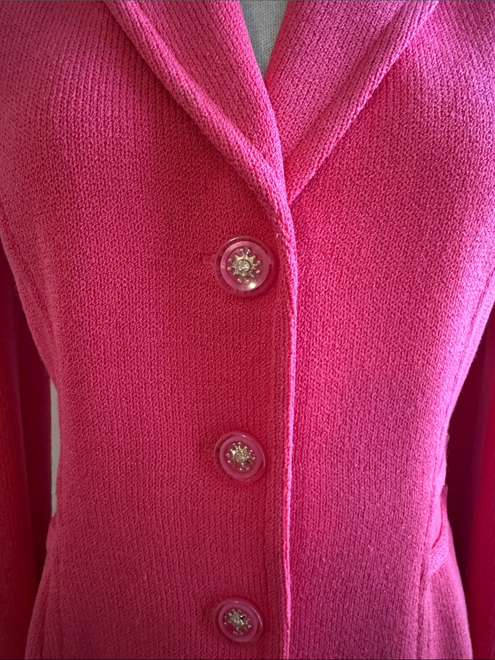St. John Pink Women’s Fitted Knit Blazer - Picture 13 of 13